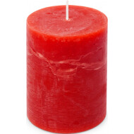 Spaas Rustique Bougie - Ø8x11cm - Rouge - Nombre d'heures de combustion 65h