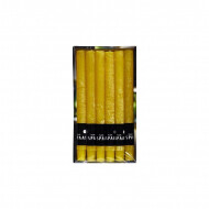 Spaas Rustiek Huishoudkaars -10u Brandduur - 25cm - Herfstgeel - Aantal branduren 10u