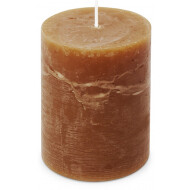 Spaas Rustique Bougie - Ø8x11cm - Cognac - Nombre d'heures de combustion 65h
