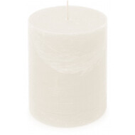 Spaas Rustique Bougie - 95h de Combustion - Ø10x13cm - Blanc - Nombre d'heures de combustion 95h