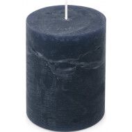 Spaas Rustique Bougie - Ø8x11cm - Bleu Foncé - Nombre d'heures de combustion 65h