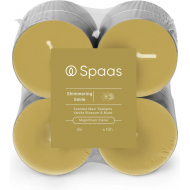 Spaas Shimmering Smile Theelichten - 10u Brandduur - Bruin - 8 Stuks - Aantal branduren 10u