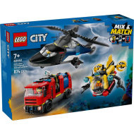 LEGO City 60462 Helikopter, Brandweerauto en Onderzeeër Remix - Merk Lego - Collectie City - Leeftijd vanaf 7 jaar