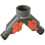 Gardena 2-weg Ventiel 938 – Kraanaansluiting 3/4" – Met Regelkranen
