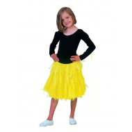 Jupe en Tulle Jaune Fluo Femme - Taille Unique - Taille  One Size - Sexe Dames