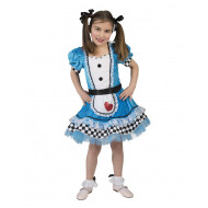 Kinderkostuum Jurk Alice in Wonderland Meisje - Maat 152 - Leeftijd vanaf 12 jaar - Maat 152 - Geslacht Meisje
