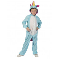 Verkleedpak Unicorn Blue Berry Onesie - Maat 116 - Maat 116 - Leeftijd 5 t/m 6 jaar - Geslacht Meisje
