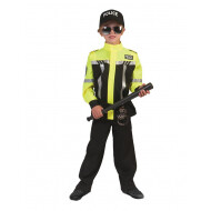 Kinderkostuum Politie Agent Paul - Maat 128 - Geslacht Jongen - Leeftijd 7 t/m 8 jaar - Maat 128