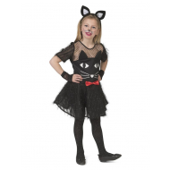 Verkleedjurk Black Kitty - Maat 104 - Leeftijd 3 t/m 4 jaar