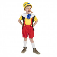 Kinderkostuum Pinocchio - Maat 104 - Leeftijd 3 t/m 4 jaar