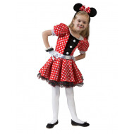 Verkleedjurk Minnie Muis - Maat 116 - Leeftijd 5 t/m 6 jaar - Geslacht Meisje - Maat 116
