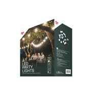 Lumière de Fête LED - 20 Ampoules - Blanc Chaud - Surmatelas - Nouveau depuis 23/11/2018 - Marque Euro Light - Convient pour Extérieur,Intérieur - Couleur Blanc - Nourriture Secteur universel