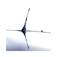 Antennestaaf Aluminium/Zwart - Merk WRC