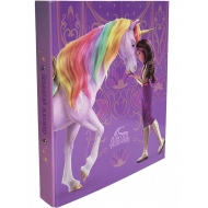Unicorn Academy Ringband A4 - Paars - Kleur Paars - Formaat A4 - Soort map Ringmap