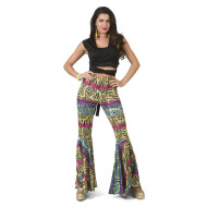 Hippie Broek met Dieren Print Dames - Maat 36/38 - Geslacht Dames - Maat 36/38