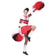 Kostuum Cheerleader Cherry - Maat 44/46 - Geslacht Dames - Maat 44/46