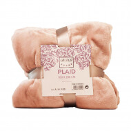 Plaid flannel roze 160x200 cm - Topper - Nieuw sinds 21/11/2019 - Merk DDD - Kleur Roze