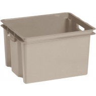 Keter Crownest Opbergbox Taupe - 42,6x36,1x26cm - 30L - Merk Keter - Inhoud 30 l - Materiaal Kunststof - Kleur Taupe