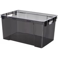Keter Crownest Opbergbox Smokey Grijs - 58,7x39x30cm - 50L - Merk Keter - Kleur Smokey grijs - Inhoud 50 l - Materiaal Kunststof