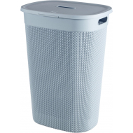 Curver Filo Wasmand met deksel - Blauw/grijs - 55L - Topper - Merk Curver - Materiaal Kunststof - Kleur Blauwgrijs - Inhoud 55 l
