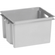 Keter Crownest Opbergbox Lichtgrijs - 42,6x36,1x26cm - 30L - Merk Keter - Inhoud 30 l - Materiaal Kunststof - Kleur Lichtgrijs