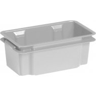 Keter Crownest Opbergbox Lichtgrijs - 36x21x35,5cm - 7L - Merk Keter - Kleur Lichtgrijs - Materiaal Kunststof - Inhoud 7 l
