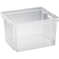 Keter Crownest Opbergbox Transparant - 42,6x36,1x26cm - 30L - Merk Keter - Inhoud 30 l - Kleur Transparant - Materiaal Kunststof