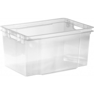 Keter Maxi Crownest Opbergbox Transparant - 59x39x30cm - 50L - Merk Keter - Inhoud 50 l - Materiaal Kunststof - Kleur Transparant