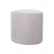 Pouf Tirana - Ø40x38cm - Gris Clair - Marque DDD - Matériel Polyester - Pieds Non - Couleur Gris clair