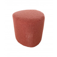 Pouf Tirana - Ø40x38cm - Terre Cuite - Marque DDD - Matériel Polyester - Pieds Non - Couleur Terre