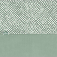 Drap 120 x 150 cm Snake Ash Green Coton - Marque Jollein - Dimensions de la literie 120x150 cm