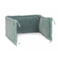 Box/Bedbumper River Knit Ash Green - Merk Jollein - Afmetingen beddengoed 35 x 180 cm