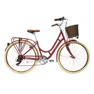 Prestige Bella stadsfiets - 19 inch - Bordeaux - Merk Prestige - Plooibaar Nee - Elektrisch Nee - Geslacht Dames - Kleur Ossenbloed