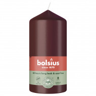 Bolsius Stompenkaars - 33u Brandduur - Ø58mm - 12cm - Velvet Red - Merk Bolsius - Kleur Rood - Aantal branduren 33u - Geur Ongeparfumeerd