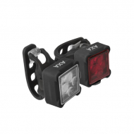 Axa Niteline 44 LED Fietslampjes Voor en Achter - Batterij - Zwart