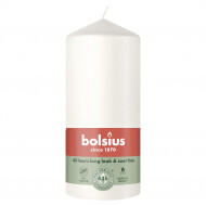 Bolsius Stompenkaars - 43u Brandduur - Ø68mm - 13cm - Cloudy White - Merk Bolsius - Aantal branduren 43u - Geur Ongeparfumeerd - Kleur Wit