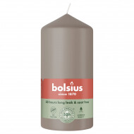 Bolsius Stompenkaars - 33u Brandduur - Ø58mm - 12cm - Light Taupe - Merk Bolsius - Aantal branduren 33u - Geur Ongeparfumeerd - Kleur Taupe