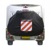 DS Covers Fietsdrager Hoes Star - 2-3 Fietsen - Waterdicht - Opbergzak & Waarschuwingsbord - Zwart