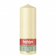 Bolsius Stompenkaars - 75u Brandduur - Ø68mm - 20cm - Beige - Merk Bolsius - Kleur Beige - Aantal branduren 75u - Geur Ongeparfumeerd