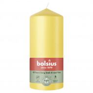 Bolsius Stompenkaars - 43u Brandduur - Ø68mm - 13cm - Sunny Yellow - Merk Bolsius - Aantal branduren 43u - Geur Ongeparfumeerd - Kleur Geel