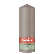 Bolsius Stompenkaars - 75u Brandduur - Ø68mm - 20cm - Light Taupe - Merk Bolsius - Geur Ongeparfumeerd - Kleur Taupe - Aantal branduren 75u