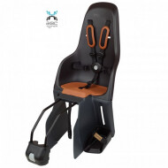 Polisport Minia FF Achterzitje Framebevestiging - Zwart/Bruin - Merk Polisport