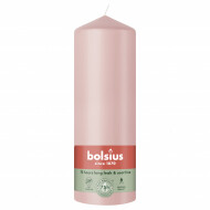 Bolsius Stompenkaars - 75u Brandduur - Ø68mm - 20cm - Misty Pink - Merk Bolsius - Aantal branduren 75u - Kleur Roze - Geur Ongeparfumeerd