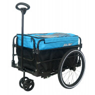 AxBike Cargo Trailer - 2 in 1 Cargo Trailer en Trolley - Zwart/Blauw