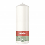 Bolsius Stompenkaars - 75u Brandduur - Ø68mm - 20cm - Cloudy White - Merk Bolsius - Kleur Wit - Aantal branduren 75u - Geur Ongeparfumeerd