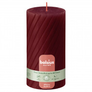 Bolsius Stompenkaars Rustiek Twisted- 60h Brandduur - Ø68mm - 13cm - Ash Rose - Merk Bolsius - Aantal branduren 60u