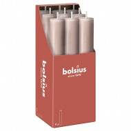 Bolsius Dinerkaars Rustiek - 15h Brandduur - Ø23cm - 30cm - Misty Pink - Merk Bolsius - Aantal branduren 15u