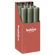 Bolsius Dinerkaars Rustiek - 15h Brandduur - Ø23cm - 30cm - Fresh Olive - Merk Bolsius - Aantal branduren 15u