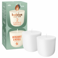 Bolsius Bergamot & Neroli Candle Refills - 48u Brandduur - 2 Stuks - Merk Bolsius - Aantal branduren 48u