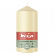 Bolsius Stompenkaars - 33u Brandduur - Ø58mm - 12cm - Beige - Merk Bolsius - Aantal branduren 33u - Kleur Beige - Geur Ongeparfumeerd